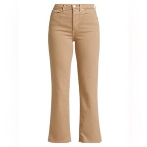 AG Kinsley high rise pop crop Jean in almond biscotti
